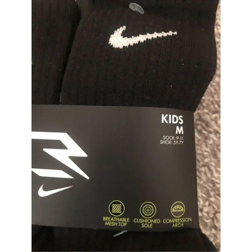 Nike x 3Brand Crew Socks 6 Pack Kids Size Medium shoe size 5Y-7Y